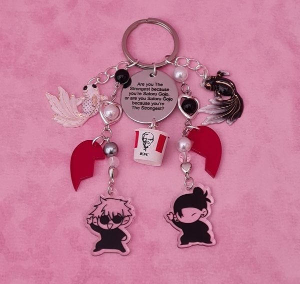 Gojo and Geto Breakup Keychain